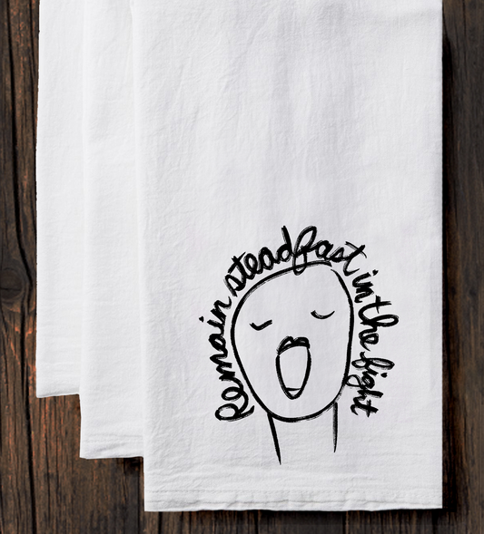 Cotton Tea Towel – Remain Steadfast | Soft Eco Friendly Kitchen Towel, Machine Washable