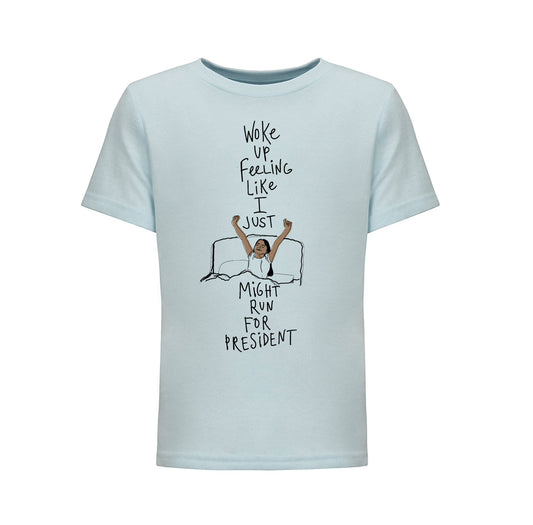 Kids T-Shirt – Woke Up Hand Printed Soft Cotton Shirt for Children’s Summer Wear