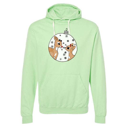 Unisex Hoodie Rudolph – Hand Drawn Holiday Hoodie | Soft Cotton, Eco Friendly Apparel