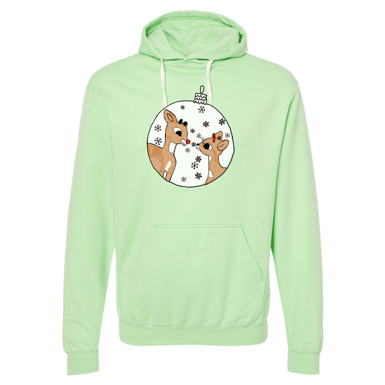 Unisex Hoodie Rudolph – Hand Drawn Holiday Hoodie | Soft Cotton, Eco Friendly Apparel