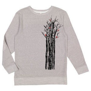 Winter Trees : Unisex Melange Sweatshirt