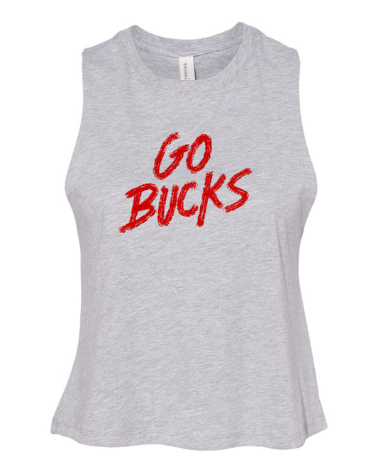 Women's Crop Tank – OSU Buckeyes Scarlet and Gray Athletic Top by Megan Lee Designs