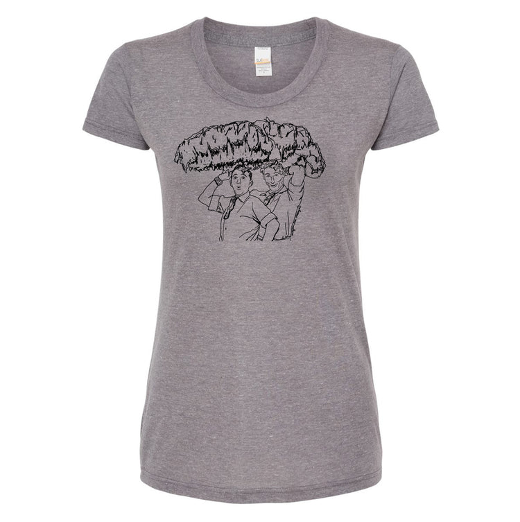 Women's Tee - Misters Hand Printed Tri-Blend Shirt With Scooped Neckline Soft Cotton