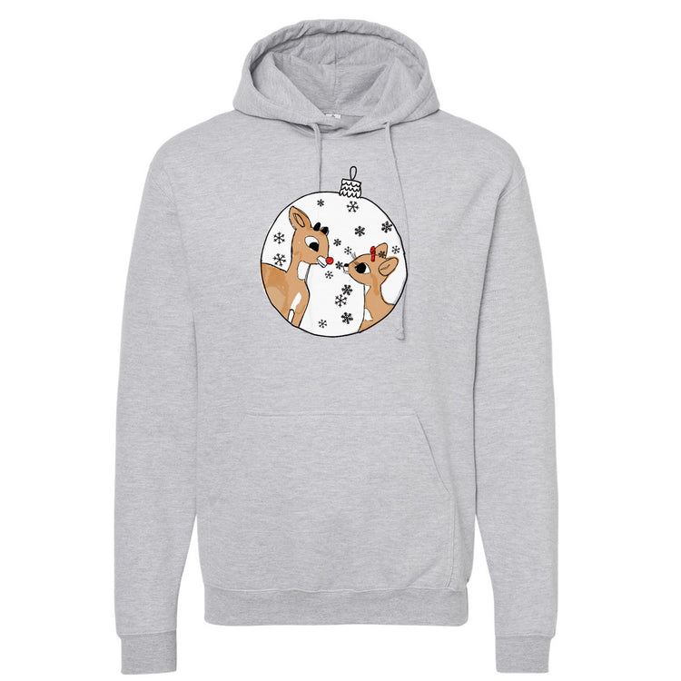 Unisex Hoodie Rudolph – Hand Drawn Holiday Hoodie | Soft Cotton, Eco Friendly Apparel