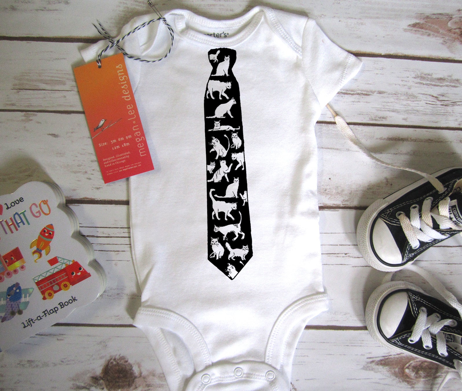 Baby Cat Onesie - Soft Cotton Bodysuit | Cute Cat Baby Clothes by Megan Lee Designs