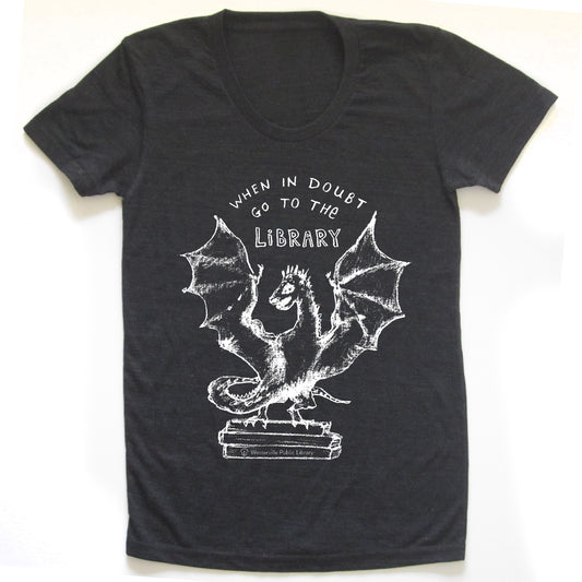 Women Tri-Blend T Dragon Graphic Tee – Soft Breathable Fabric, Scooped Neckline