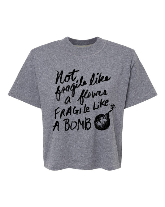 Women's Crop Top - Hand Printed Ringspun Cotton Tee | Relaxed Fit Shirt by Megan Lee Designs