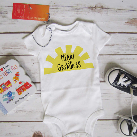 Baby Onesie Soft Cotton Bodysuit – Greatness Printed Infant Wear | Machine Washable
