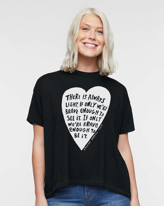 Light Amanda Gorman, Hi-Lo Women's Tee, Loose, Flowy