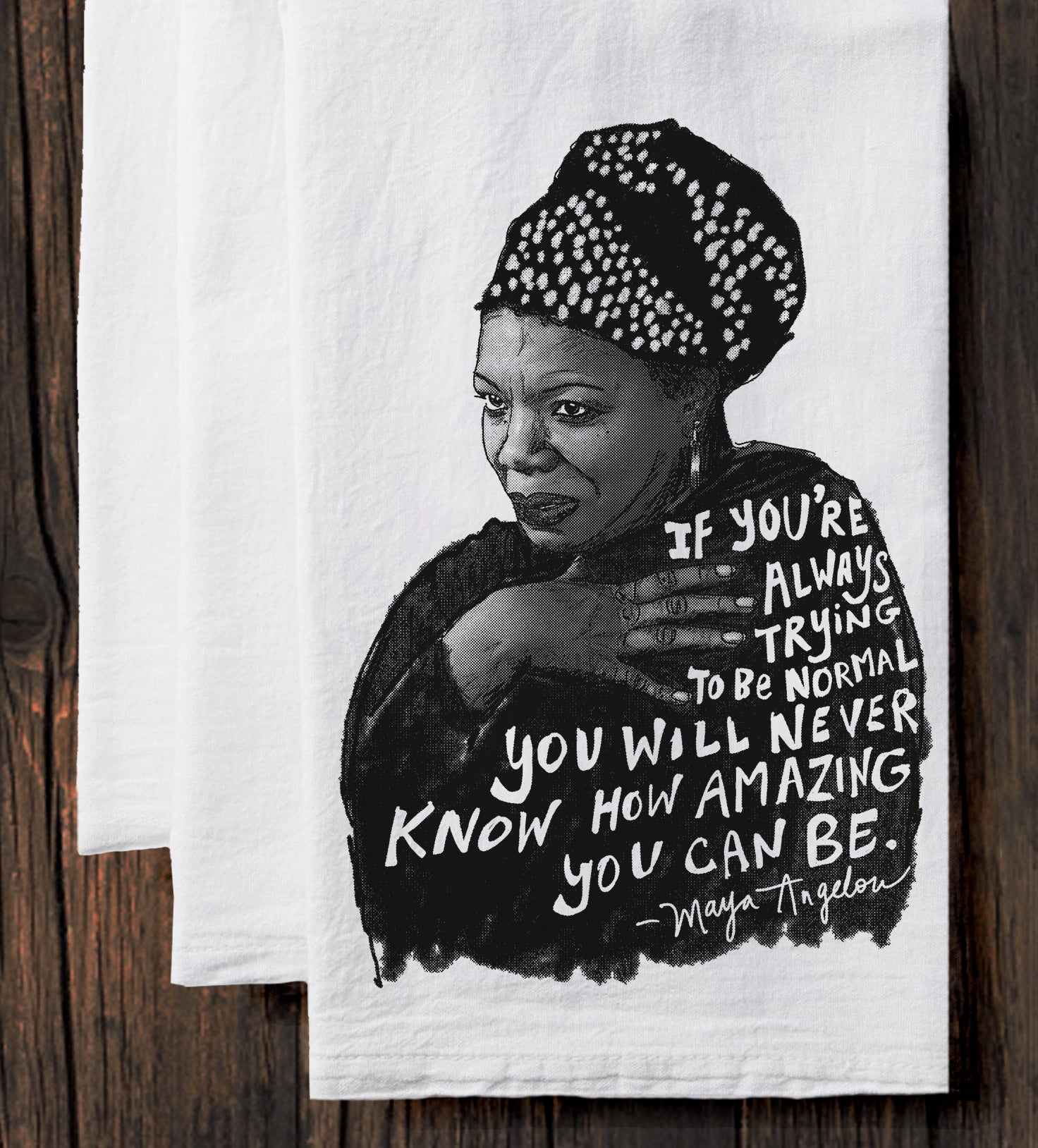 Maya (Maya Angelou) : Tea Towel