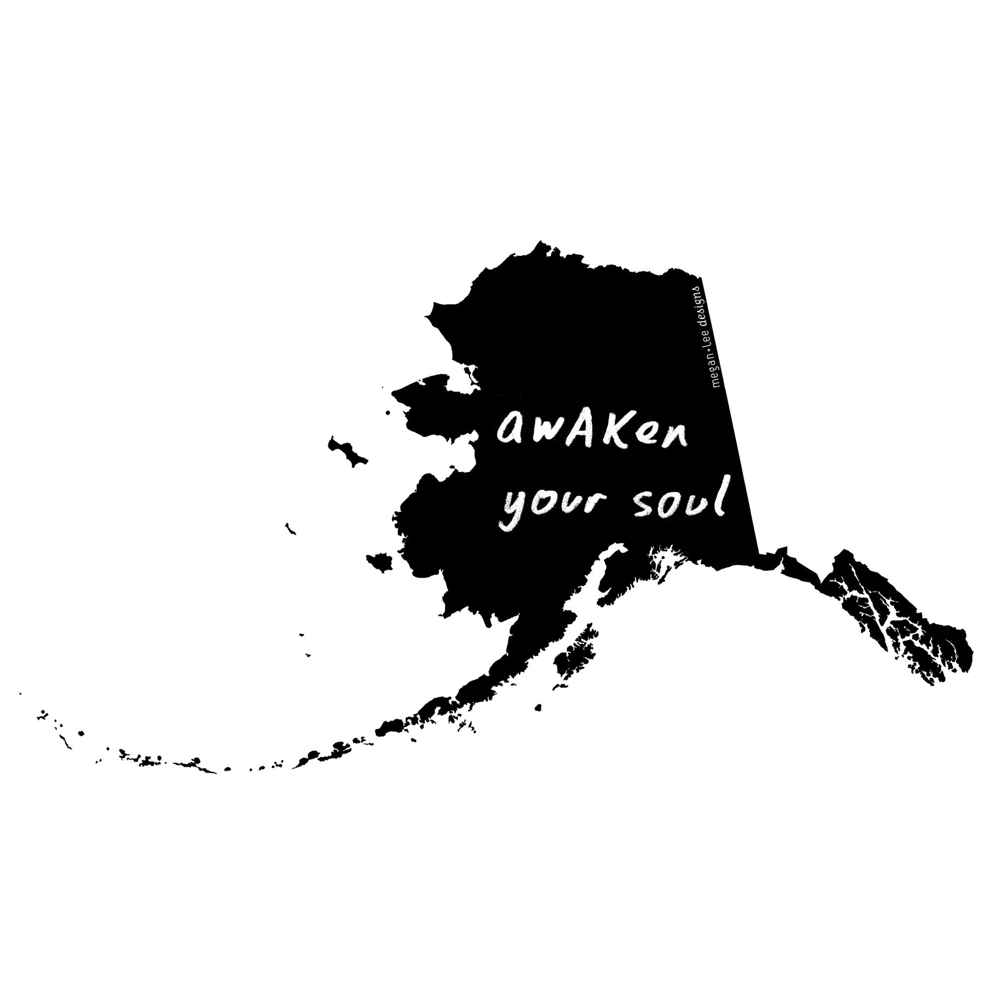 Alaska : awAKen your soul women tri-blend tee, Women's Apparel - Megan Lee Designs