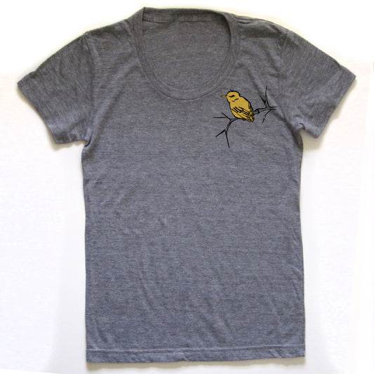 Women's V-Neck Tee – Small Sparrow Design Tri-Blend Shirt | Soft Casual Top