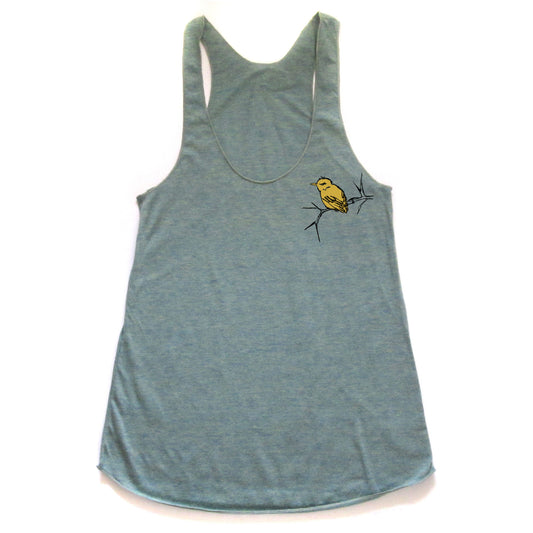 Bird and Branch : women racerback tri-blend tank, Women's Apparel - Megan Lee Designs