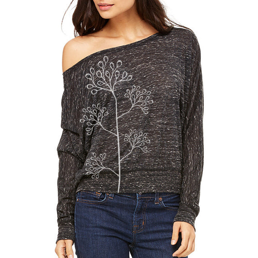Blossom : Women's Flowy Long-sleeve Top, Women's Apparel - Megan Lee Designs