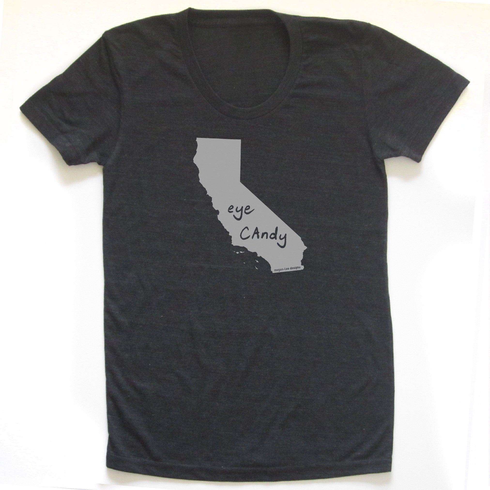 SALE California : eye CAndy women tri-blend tee - Megan Lee Designs