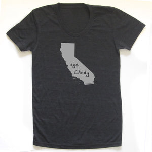 SALE California : eye CAndy women tri-blend tee - Megan Lee Designs