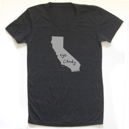 SALE California : eye CAndy women tri-blend tee - Megan Lee Designs