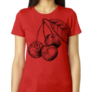 Cherries : women tri-blend tee, Women's Apparel - Megan Lee Designs