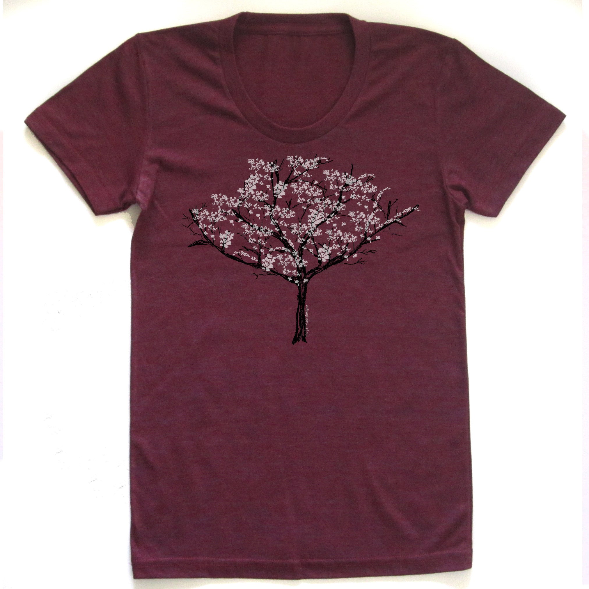 Cherry Blossom Tree : women tri-blend tee, Women's Apparel - Megan Lee Designs