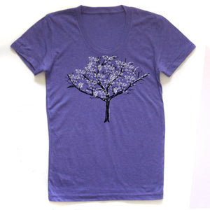 Cherry Blossom Tree : women tri-blend tee, Women's Apparel - Megan Lee Designs