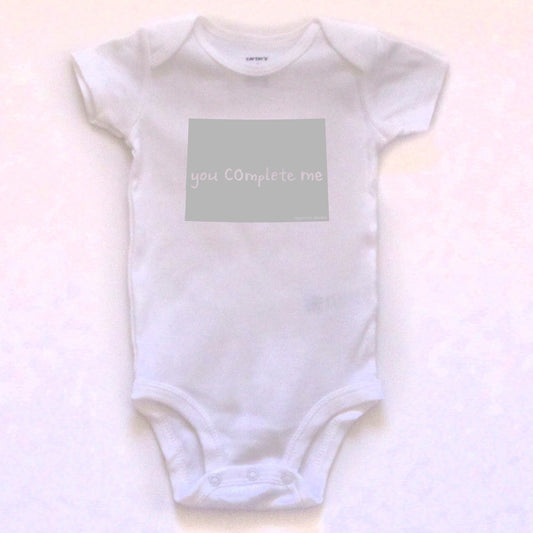 Colorado : you COmplete me bodysuit (white), Baby Apparel - Megan Lee Designs