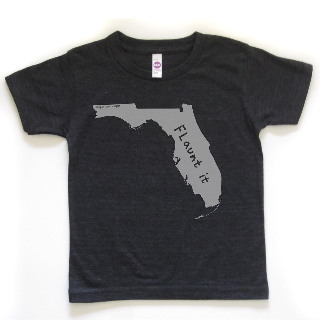 SALE: Florida : FLaunt it kids tri-blend tee - Megan Lee Designs