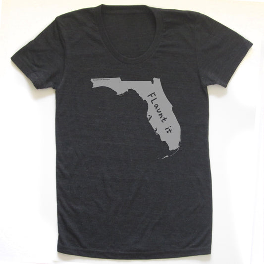 Florida : FLaunt it women tri-blend tee, Women's Apparel - Megan Lee Designs