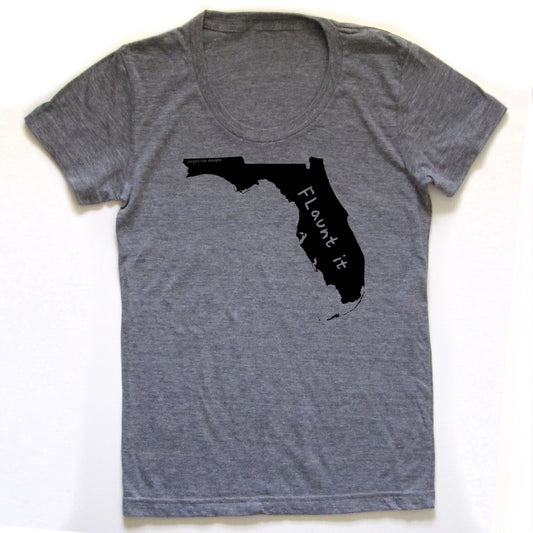 Florida : FLaunt it women tri-blend tee, Women's Apparel - Megan Lee Designs
