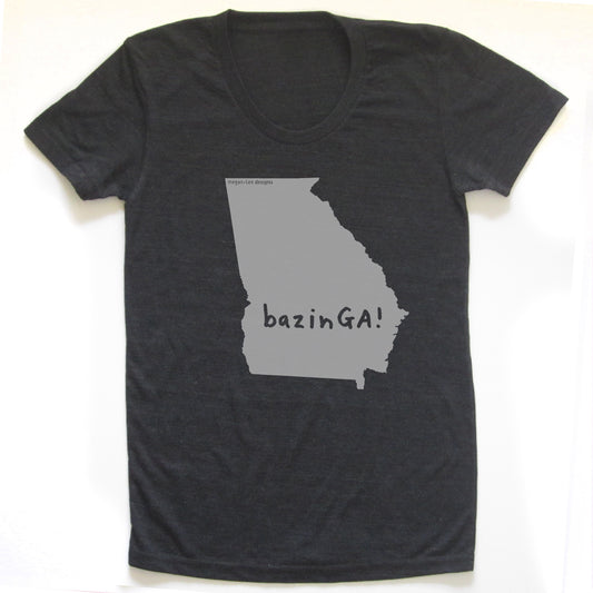 Georgia : bazinGA women tri-blend tee, Women's Apparel - Megan Lee Designs