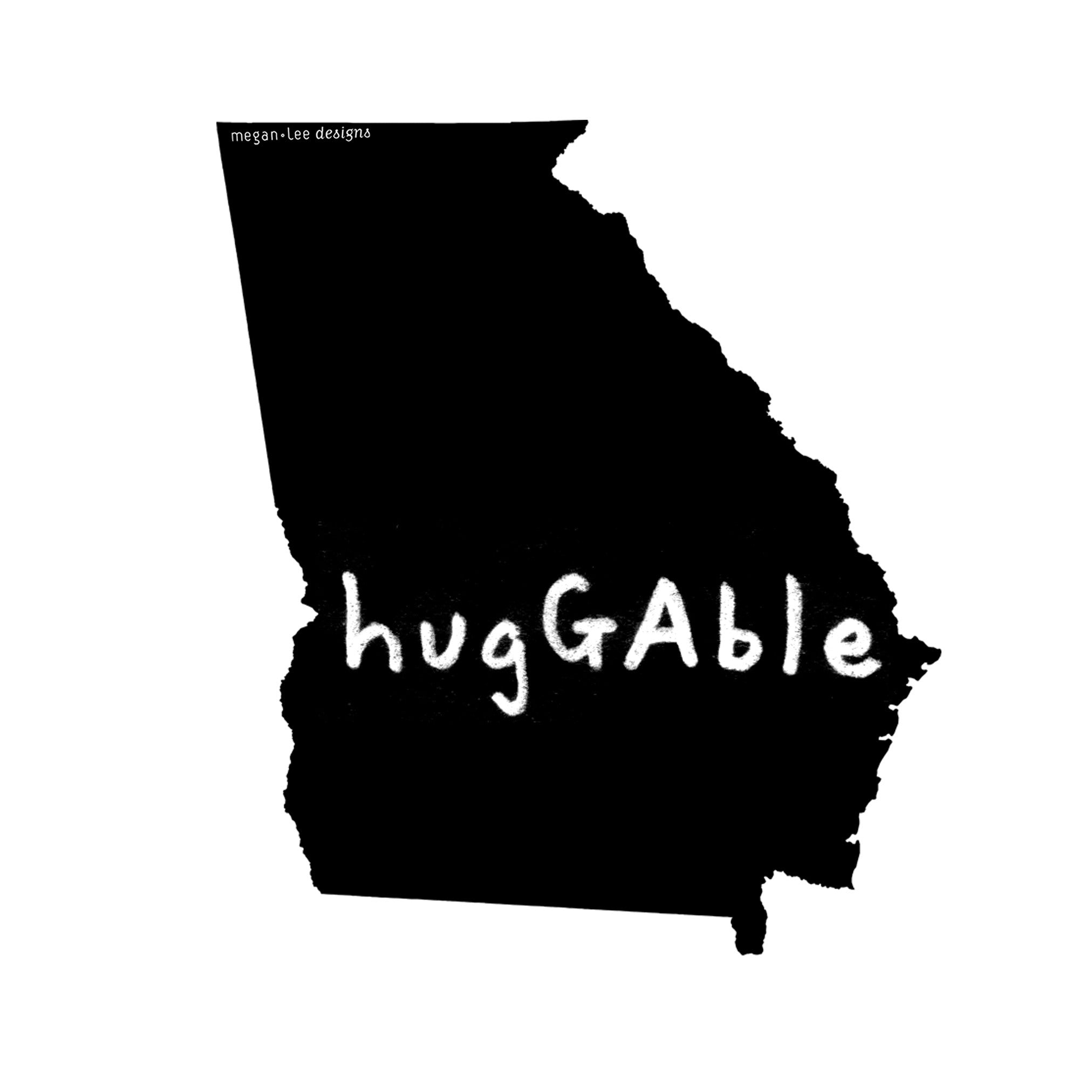 Georgia : hugGAble bodysuit (white), Baby Apparel - Megan Lee Designs