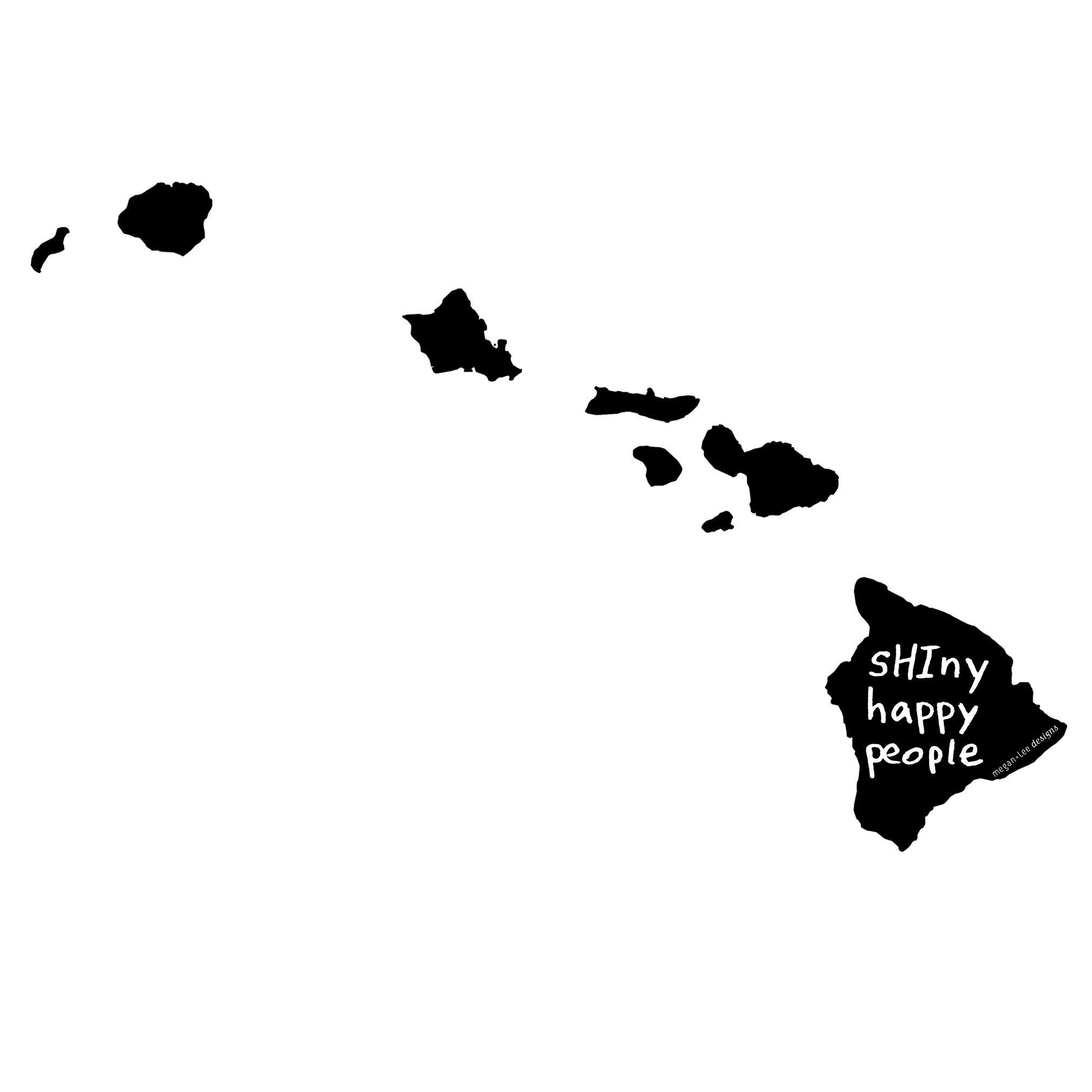 Hawaii : sHIny happy people bodysuit (white), Baby Apparel - Megan Lee Designs
