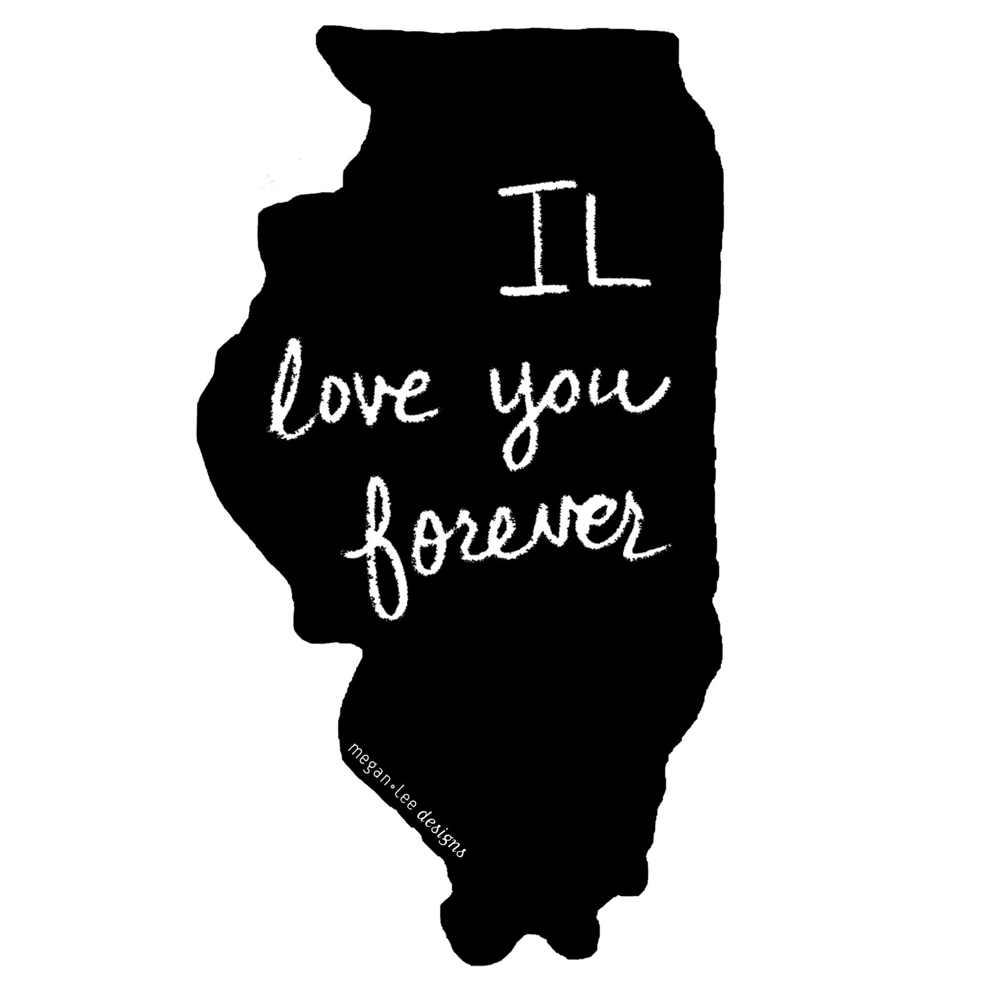 Illinois : IL love you forever women racerback tri-blend tank, Women's Apparel - Megan Lee Designs