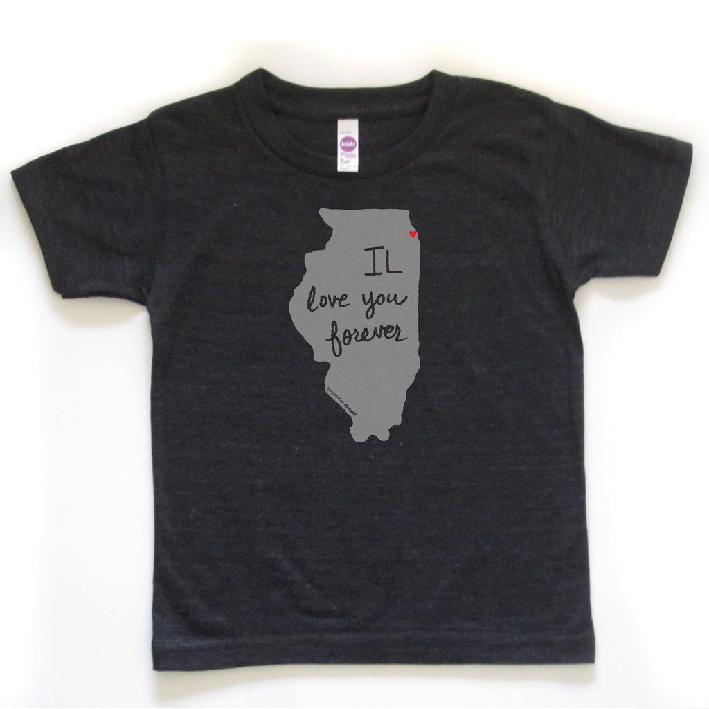 Illinois : IL love you forever kids tee - Megan Lee Designs
