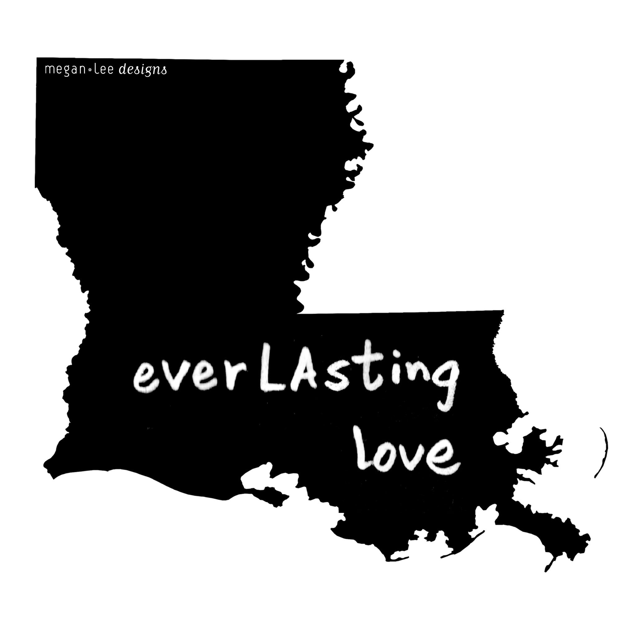 Louisiana : everLAsting love women tri-blend tee, Women's Apparel - Megan Lee Designs