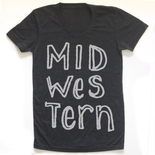 Women Tri-Blend Tee – Midwest Graphic Shirt | Lightweight Casual Top, Soft Fabric