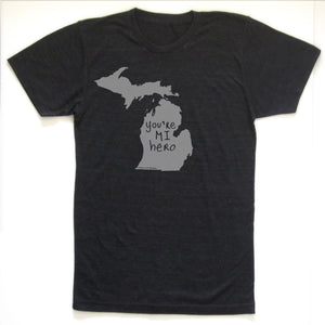 Michigan : you're MI hero unisex tri-blend tee, Unisex Apparel - Megan Lee Designs