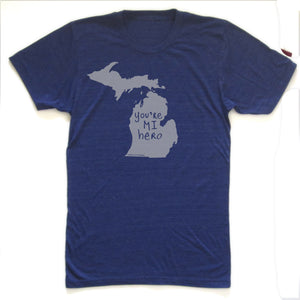 Michigan : you're MI hero unisex tri-blend tee, Unisex Apparel - Megan Lee Designs