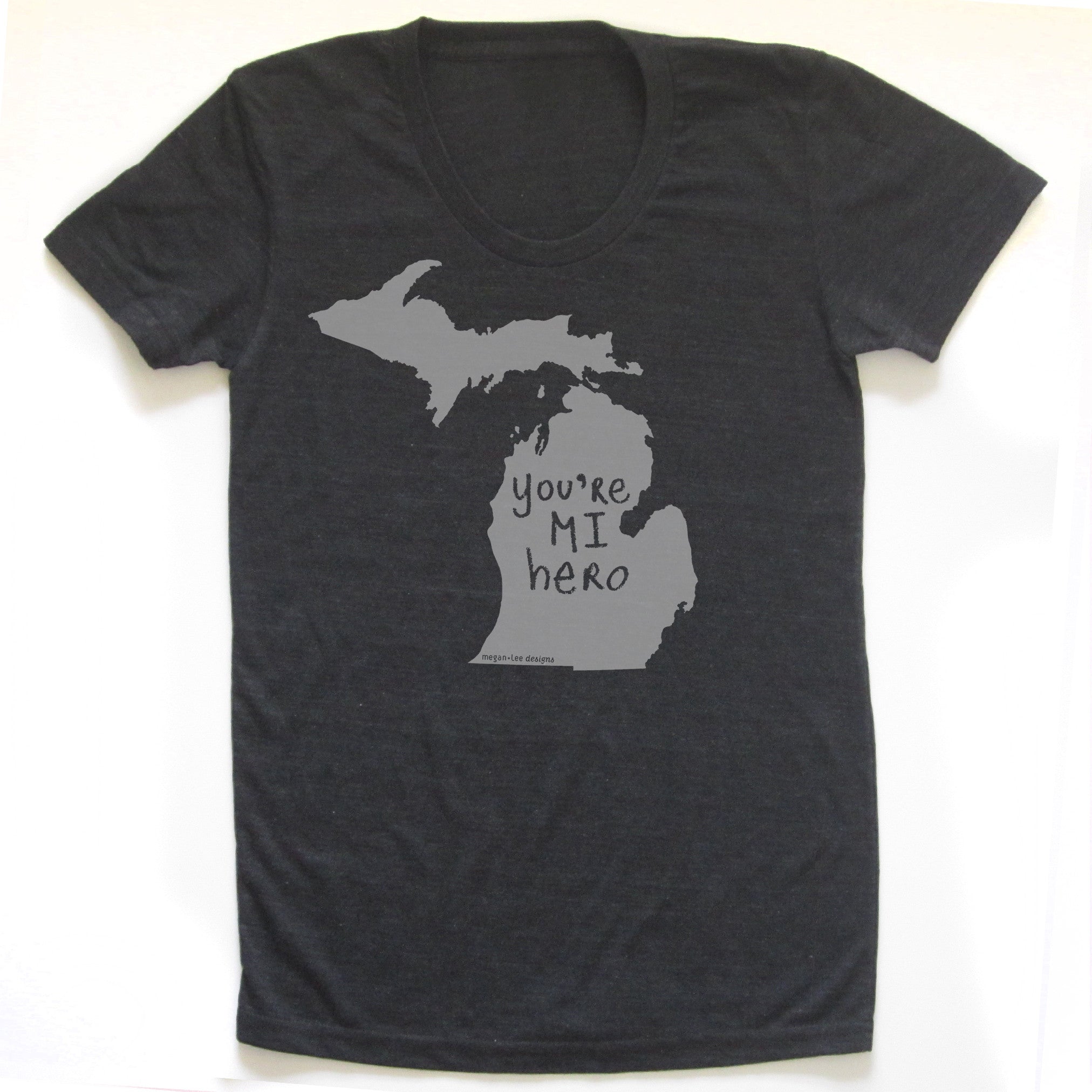 Michigan : you're MI hero women tri-blend tee, Women's Apparel - Megan Lee Designs