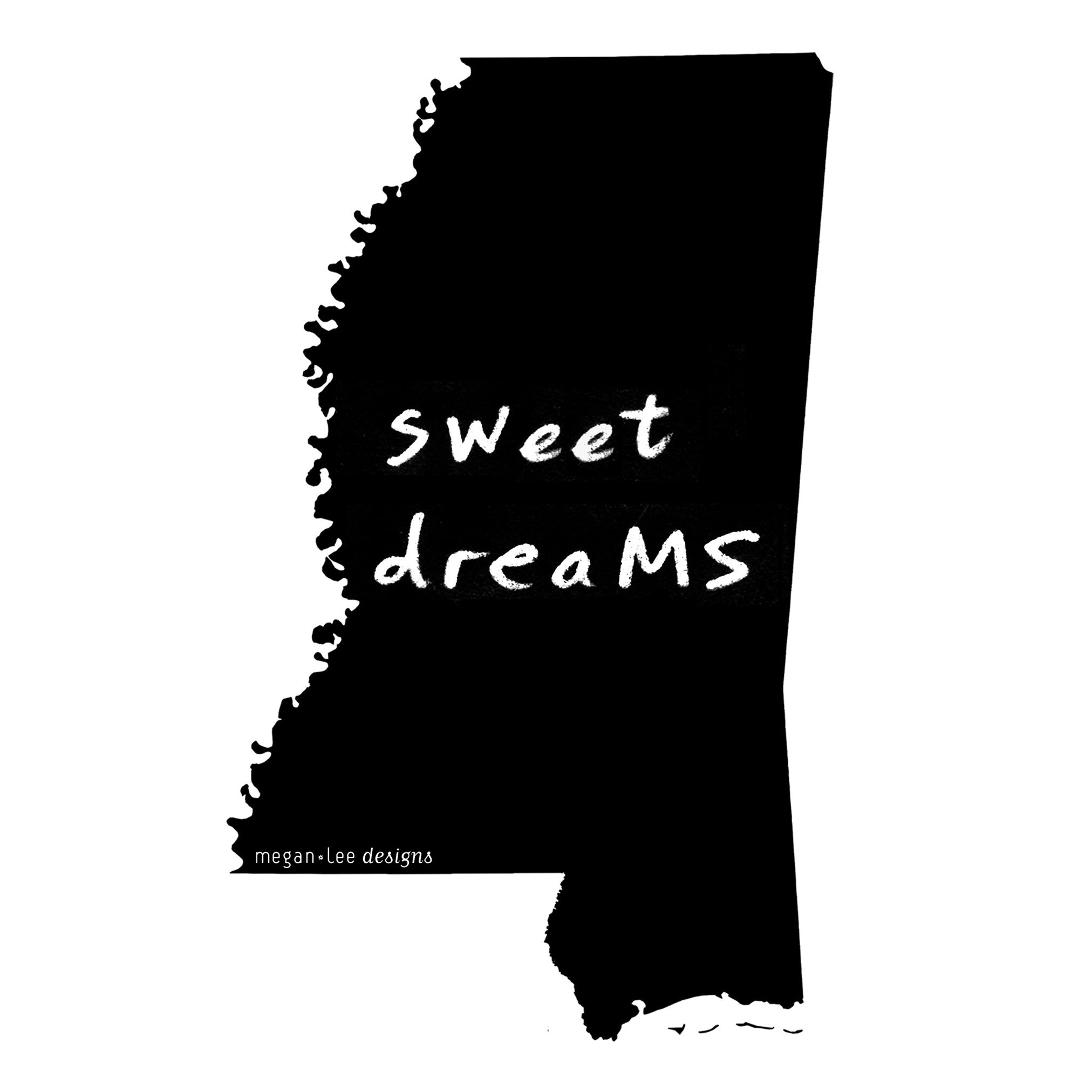 Mississippi : sweet dreaMS unisex tri-blend tee, Unisex Apparel - Megan Lee Designs