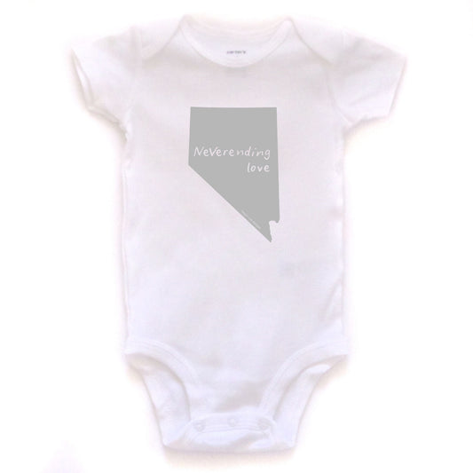 Nevada : NeVerending love bodysuit (white), Baby Apparel - Megan Lee Designs