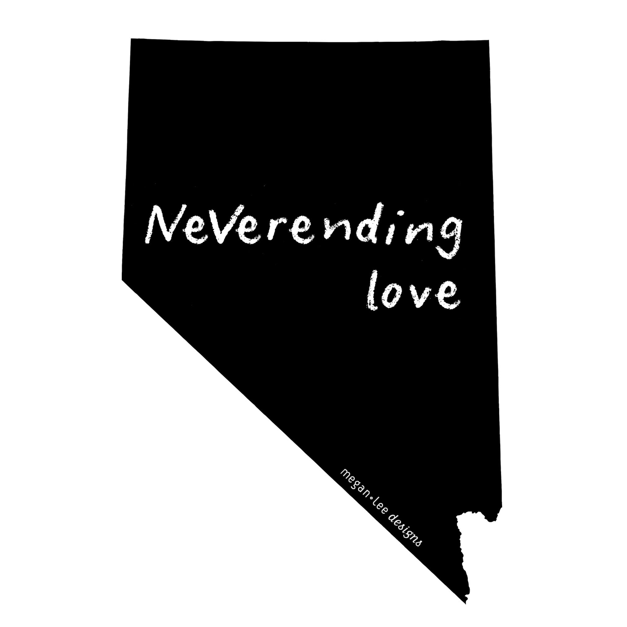 Nevada : NeVerending love unisex tri-blend tee, Unisex Apparel - Megan Lee Designs