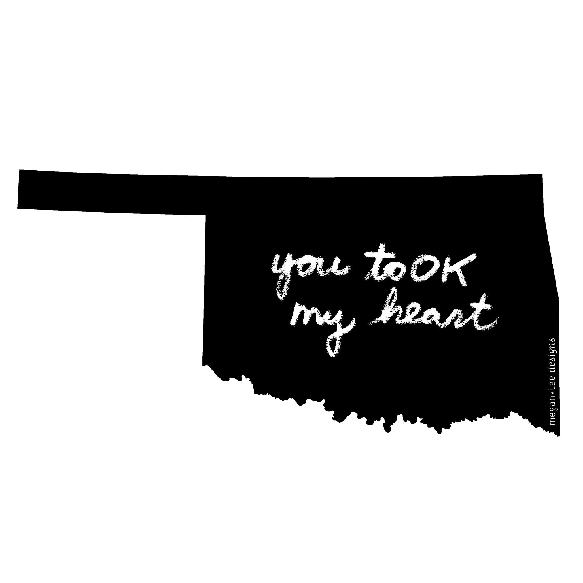 Oklahoma : you toOK my heart unisex tri-blend tee, Unisex Apparel - Megan Lee Designs