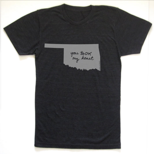 Oklahoma : you toOK my heart unisex tri-blend tee, Unisex Apparel - Megan Lee Designs