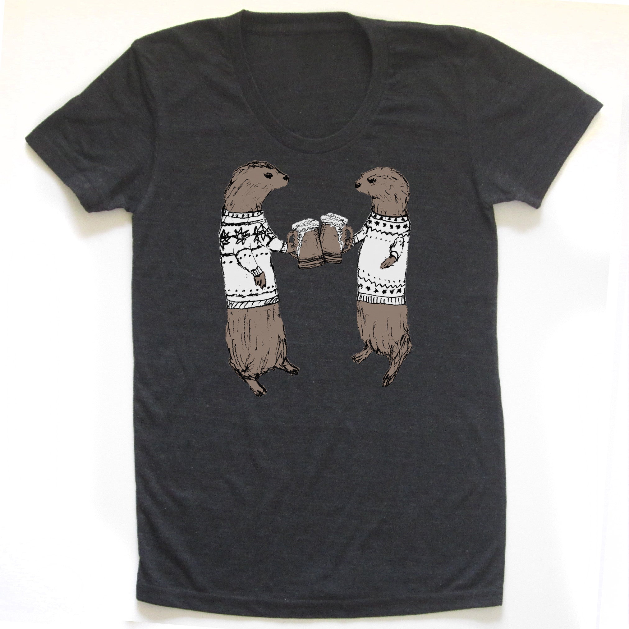 Otters : women tri-blend tee, Women's Apparel - Megan Lee Designs