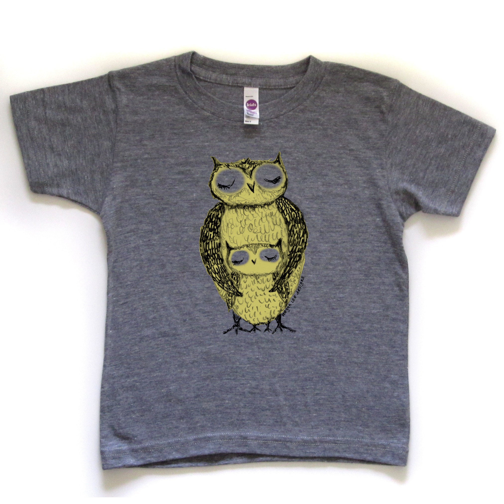 Owls : kids tri-blend tee - Megan Lee Designs