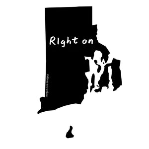 Rhode Island : RIght on unisex tri-blend tee, Unisex Apparel - Megan Lee Designs