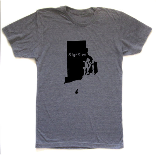 Rhode Island : RIght on unisex tri-blend tee, Unisex Apparel - Megan Lee Designs