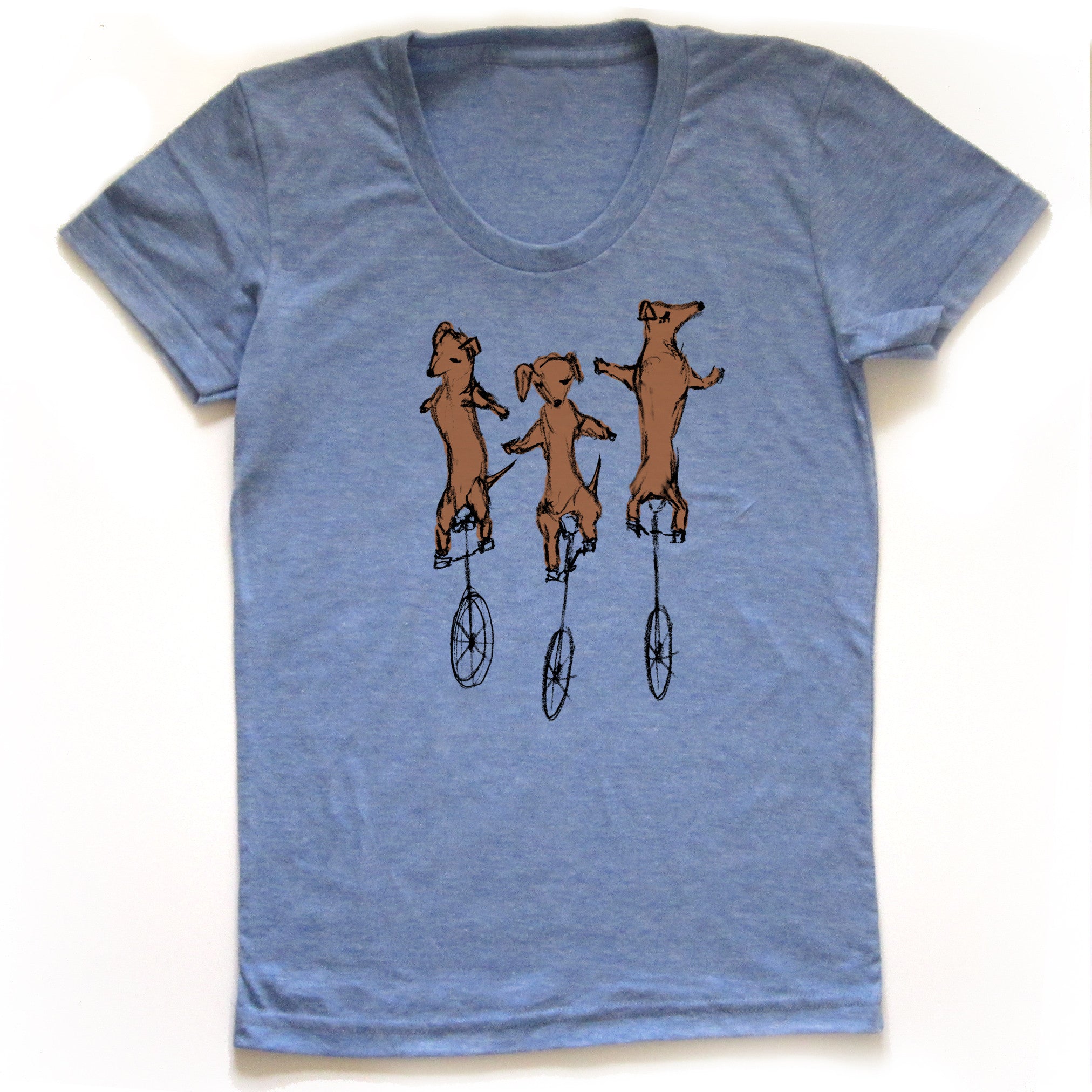 Uni-Dachshunds : women tri-blend tee, Women's Apparel - Megan Lee Designs