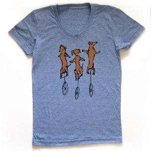 Uni-Dachshunds : women tri-blend tee, Women's Apparel - Megan Lee Designs