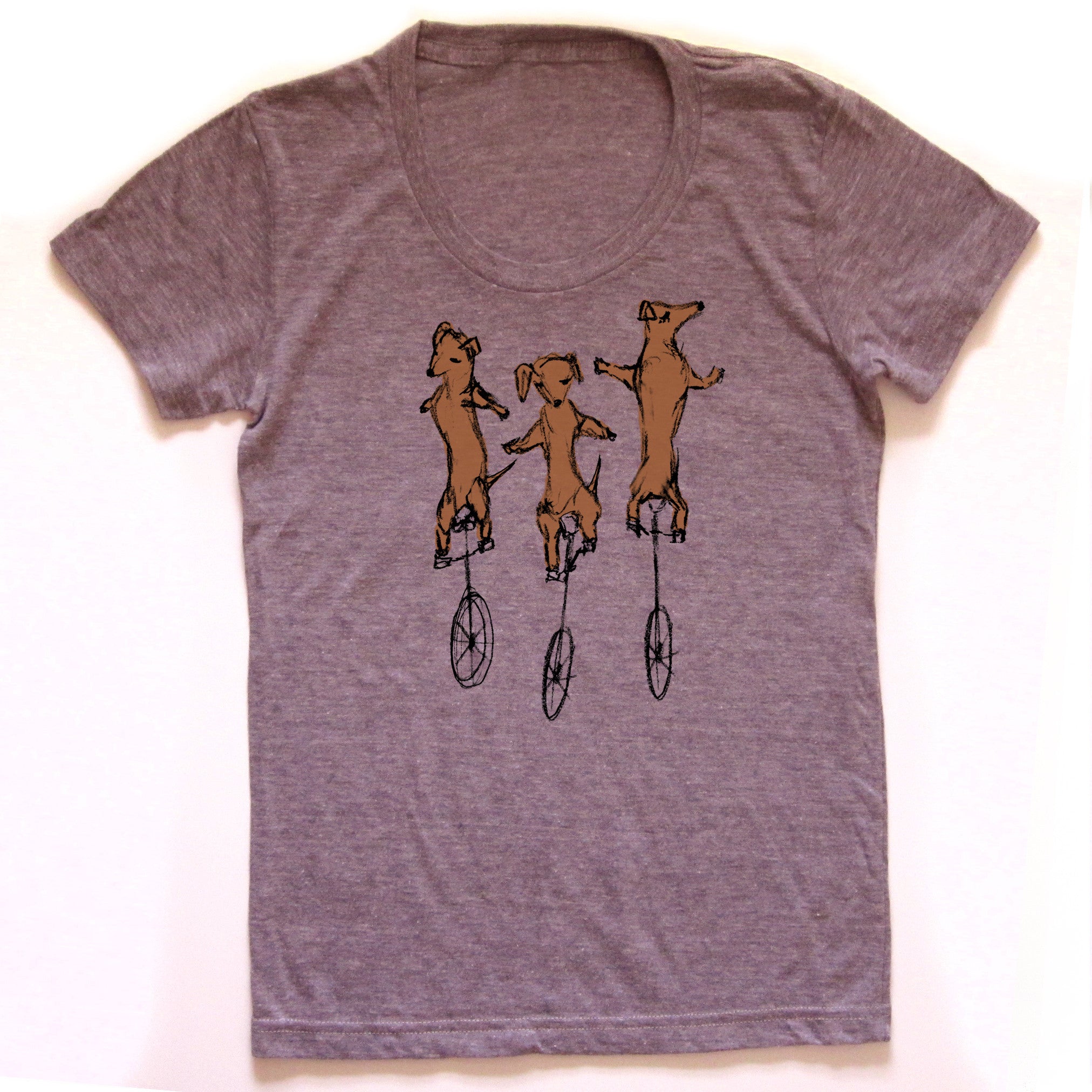 Uni-Dachshunds : women tri-blend tee, Women's Apparel - Megan Lee Designs